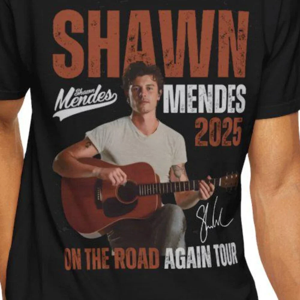 Shawn Mendes on The Road Again Tour 2025 T Shirt 05